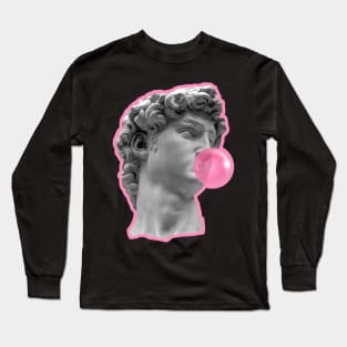 Michelangelo with gum Long Sleeve T-Shirt